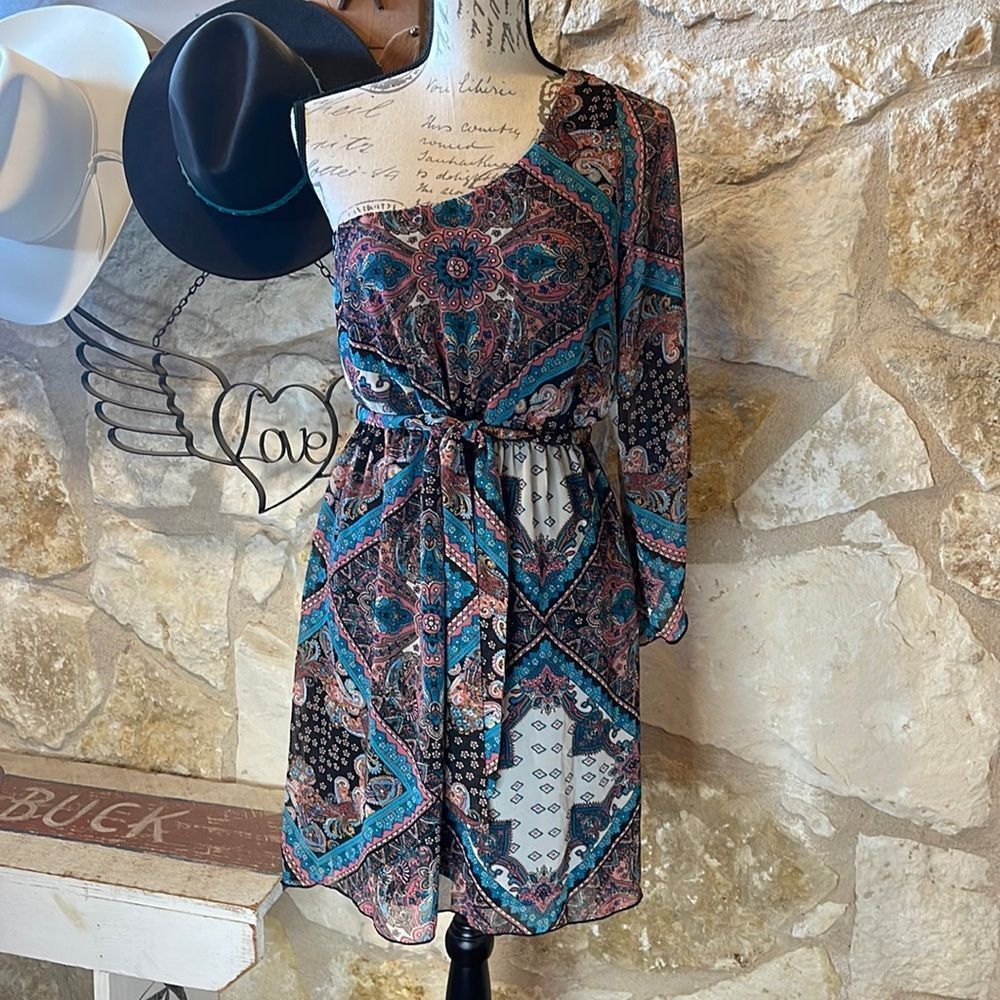 Speechless One Shoulder Mini Dress, Size Large
